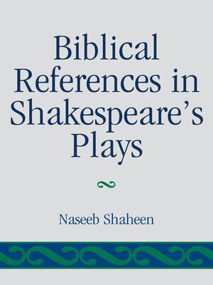 cover image of Biblical References in Shakespeare's Plays